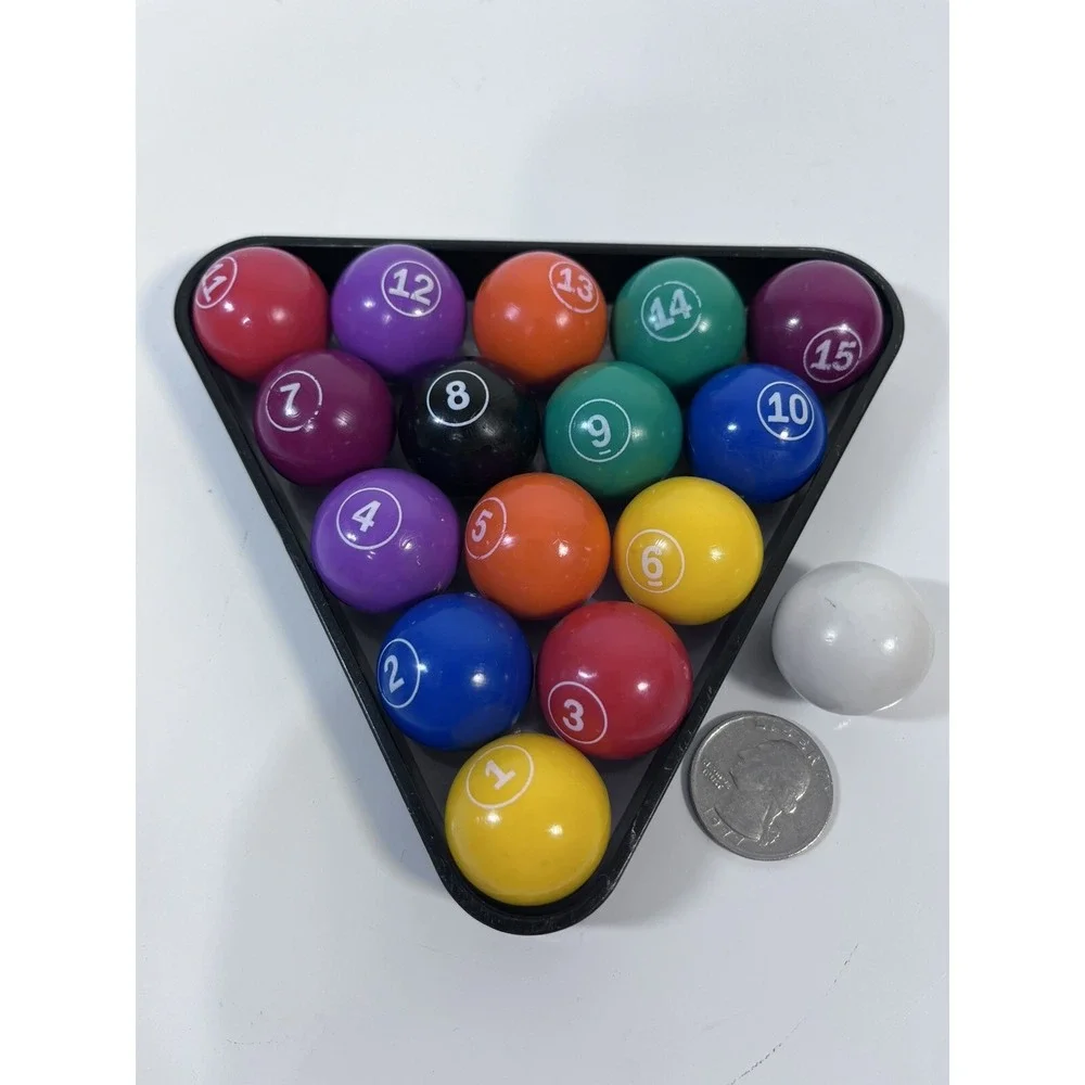 Replacement Balls And Rack For Child's Pool‎ Table 1 Inch Balls